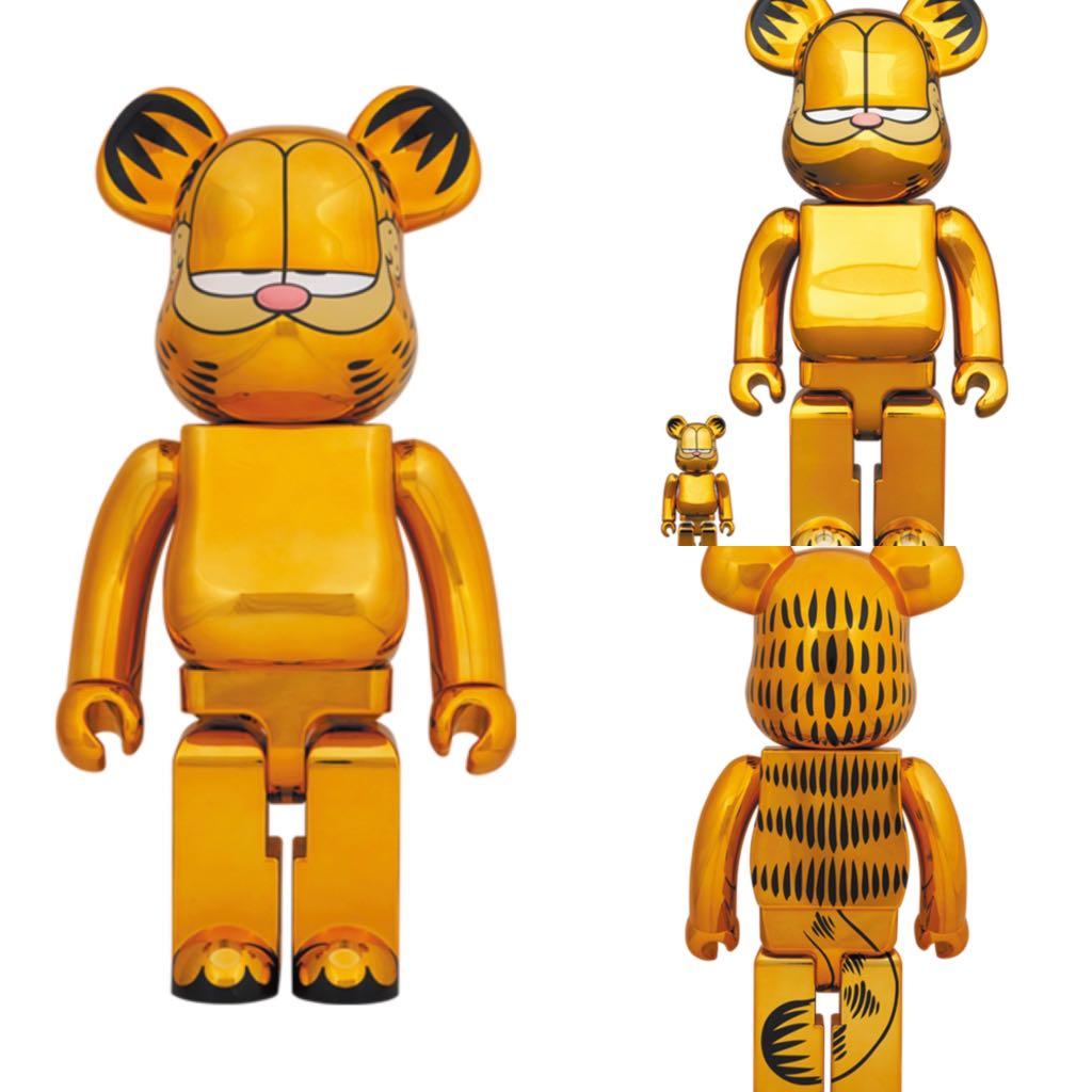 BEARBRICK GARFIELD GOLD CHROME Ver. 電鍍加菲貓be@rbrick, 興趣及