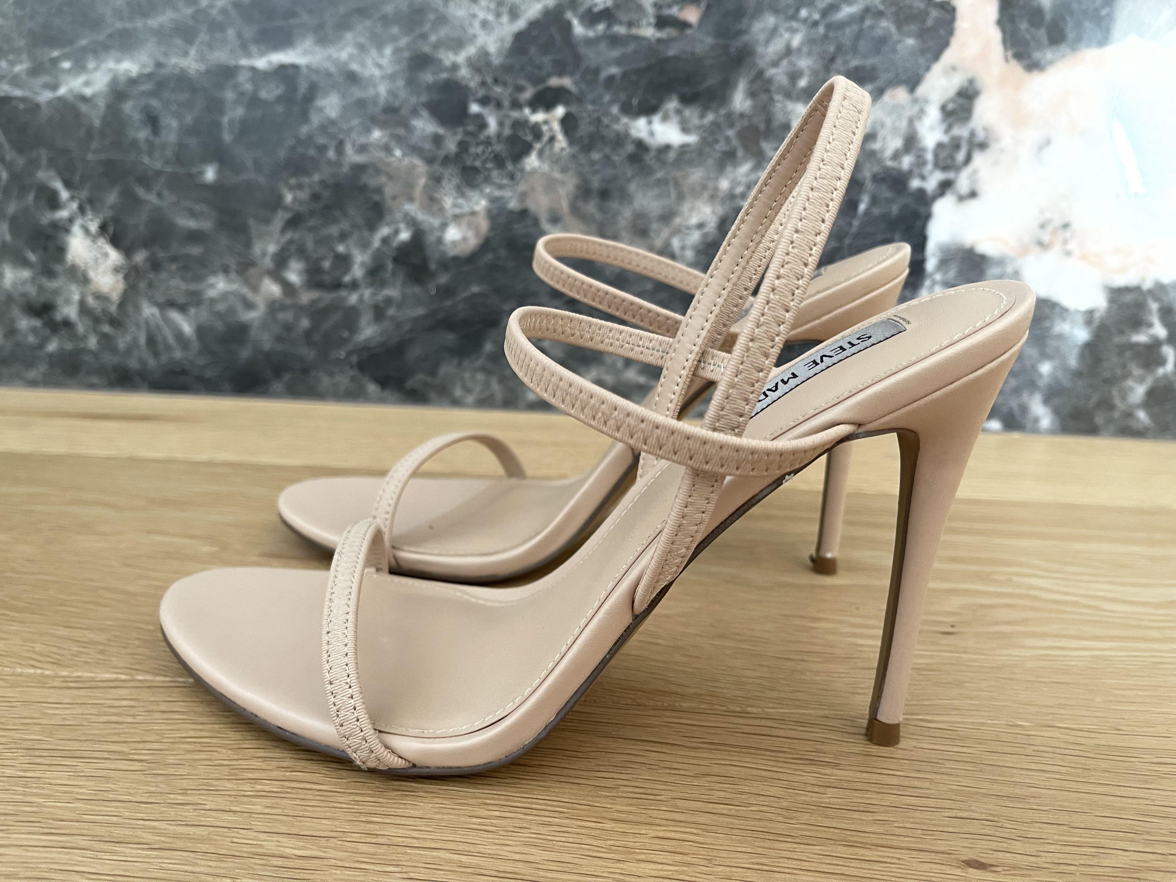 149 BRAND NEW STEVE MADDEN GABRIELLA NUDE HEELS SANDALS Women s