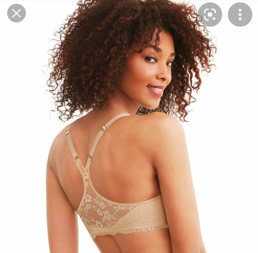 38E(DD)@36F plus size maidenform lace t back bra/ front clip bra, Women's  Fashion, New Undergarments & Loungewear on Carousell