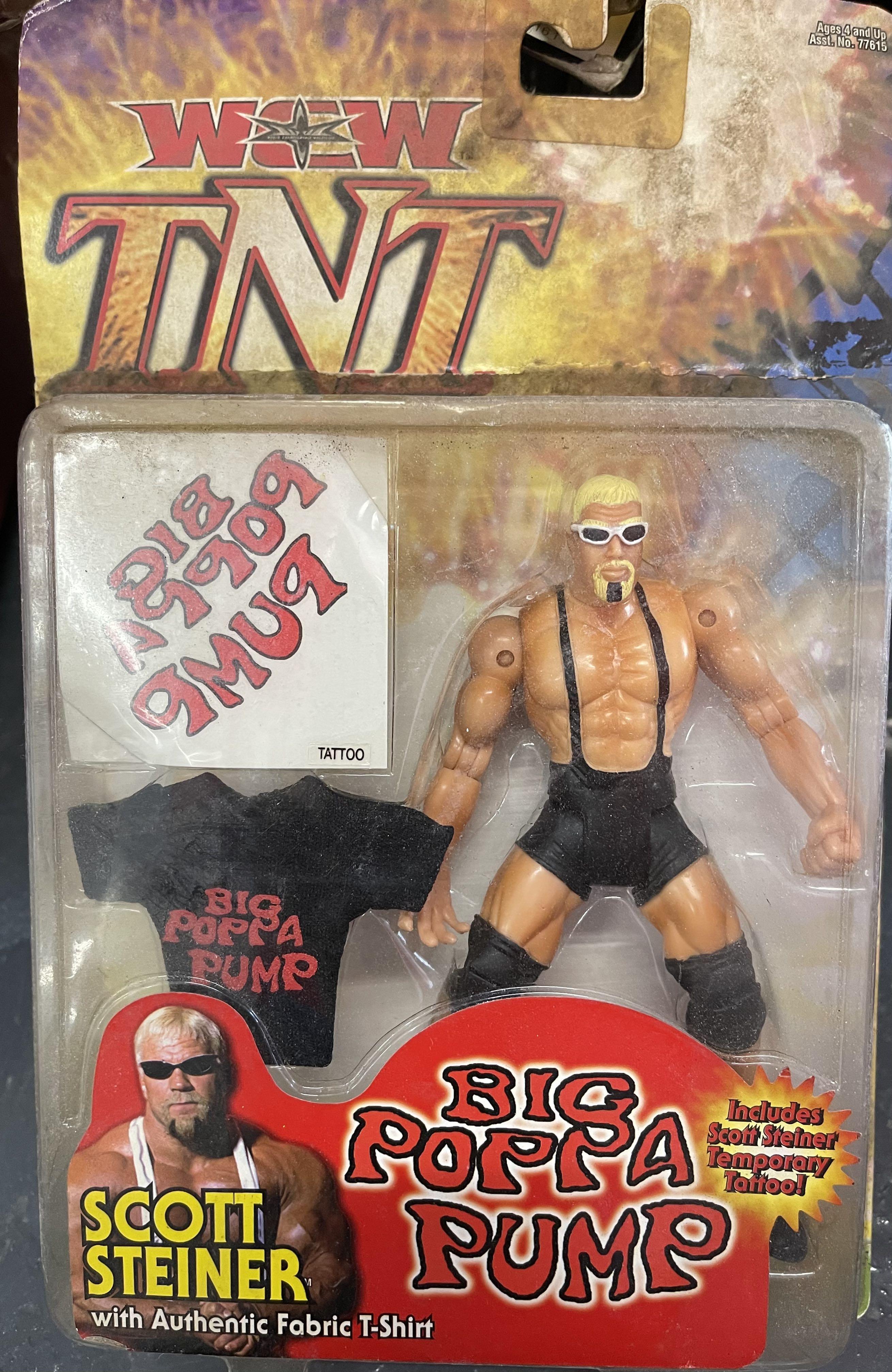 淸屋平讓正版1999年ToyBiz WWF WCW Scott Steiner Big Poppa Pump 摔角