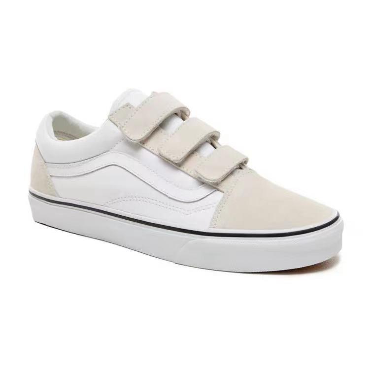 BRAND NEW VANS Old Skool Velcro Beige White
