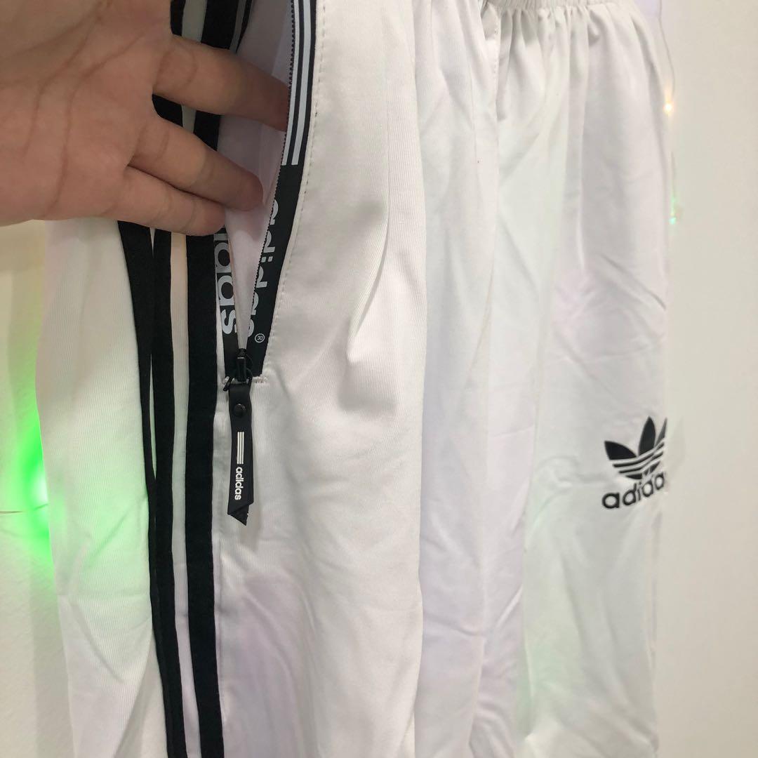 ADIDAS MEN SHORTS WITH ZIP WHITE