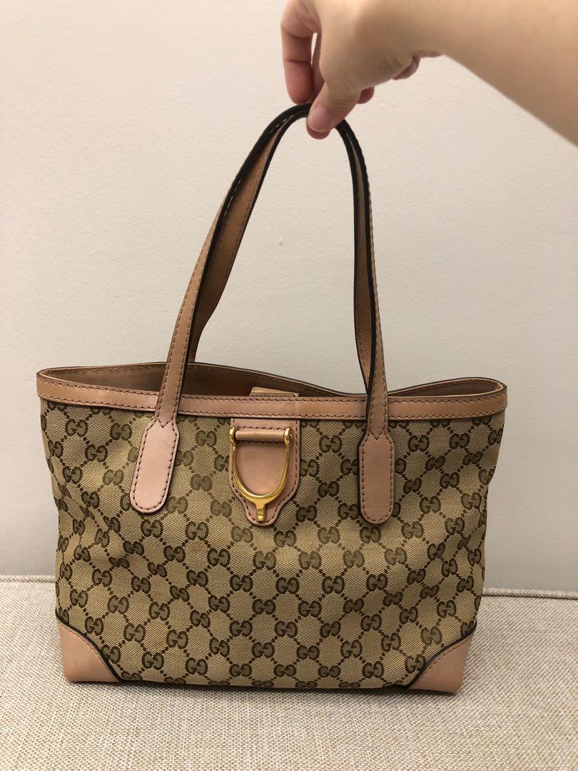 AUTHENTIC Gucci Tote Bag Pink Nude Luxury Bags Wallets on