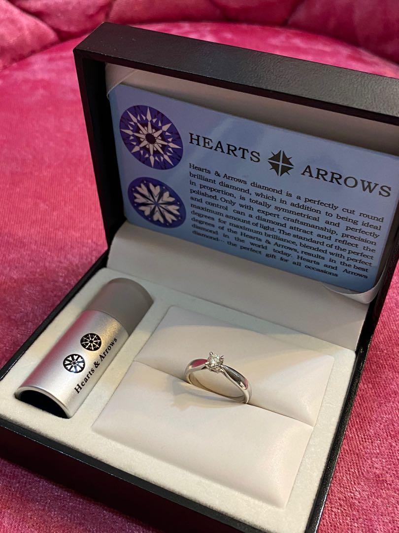 Authentic Hearts and Arrows engagement ring