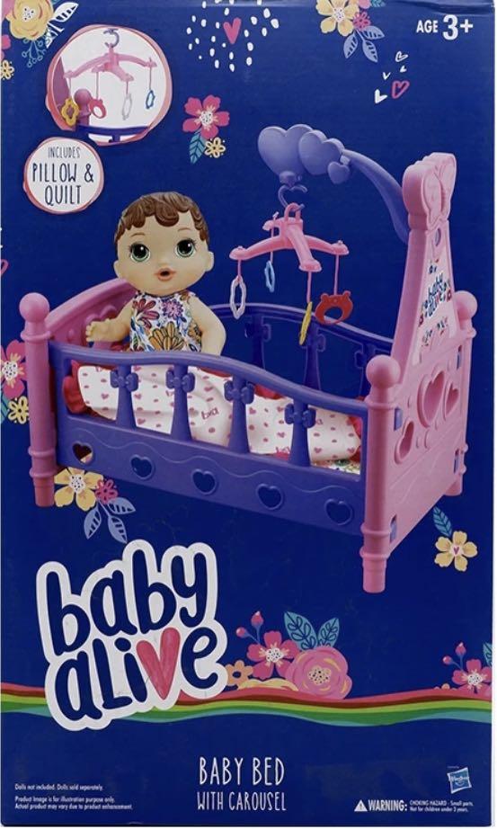 Baby Alive Bed with Carousel, Hobbies & Toys, Toys & Games on Carousell