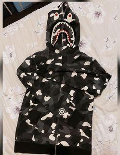BAPE glow in the dark camo shark jacket