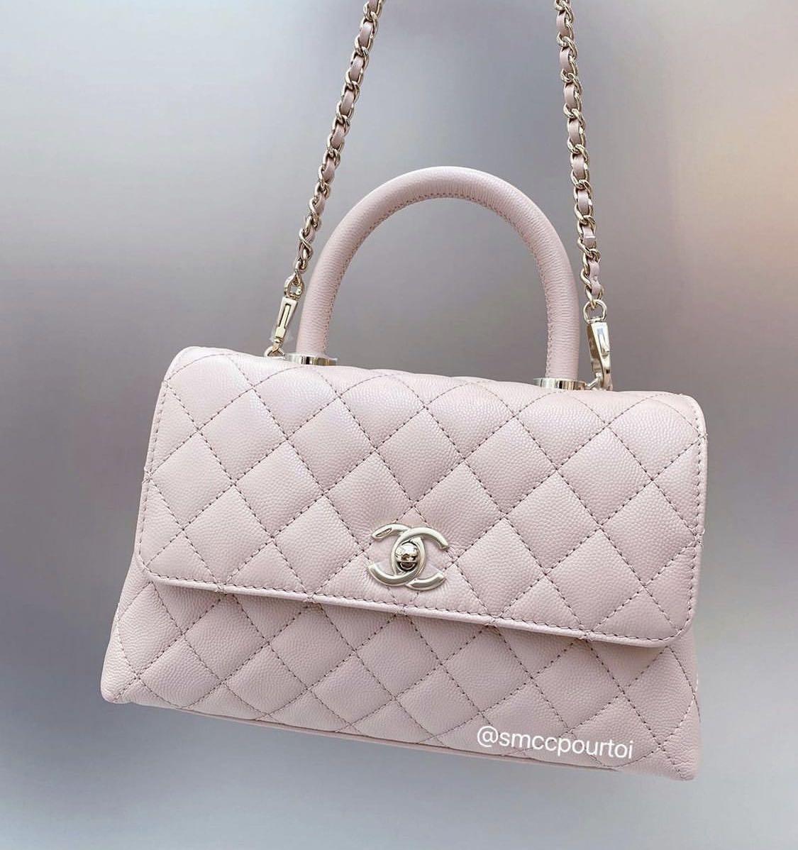 Chanel // 2022 Rose Clair Small Coco Handle Flap Bag – VSP Consignment