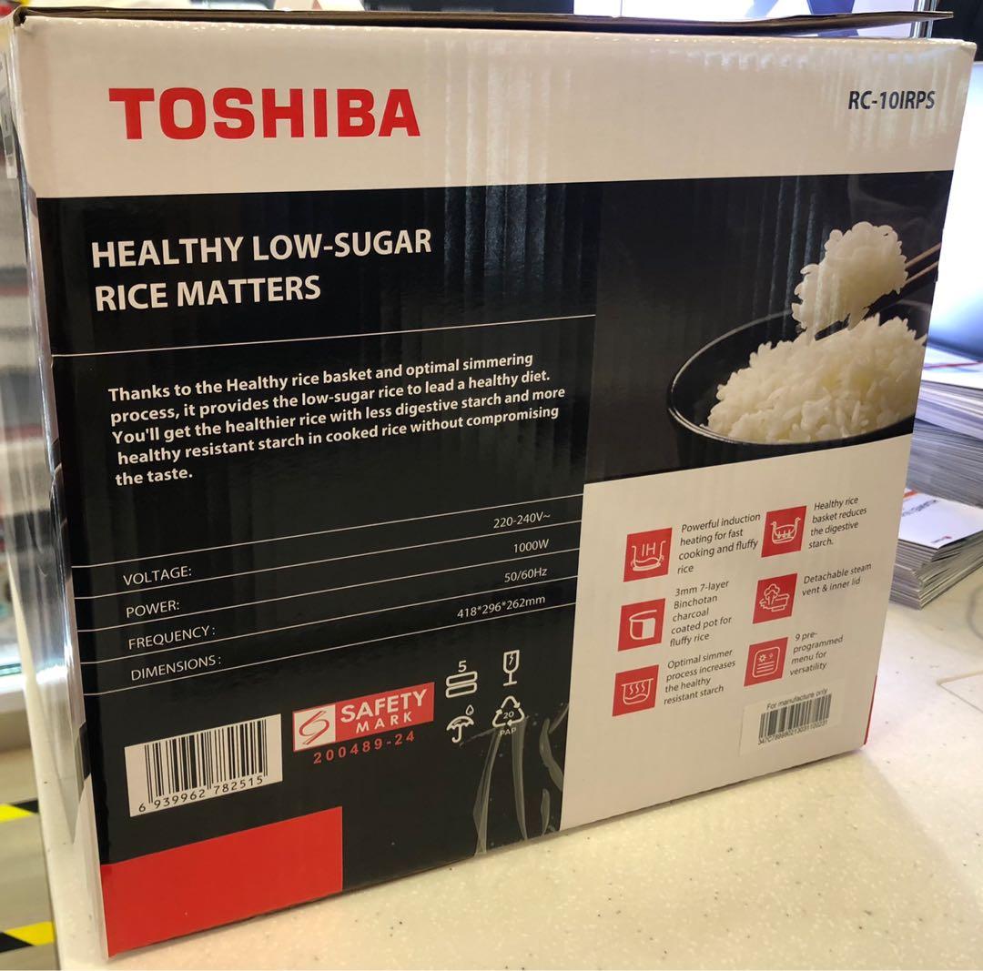 Brand New Toshiba Rice Cooker Low GI Low Carbs 1.0L, TV & Home
