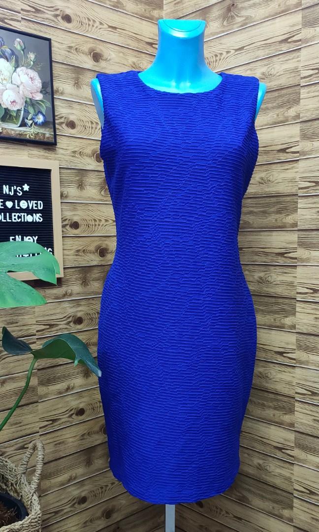 calvin klein cobalt blue dress