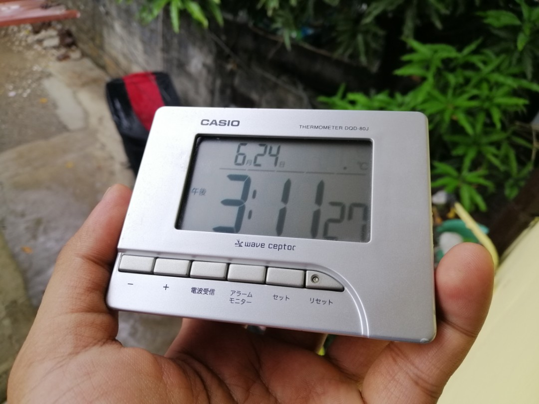 CASIO THERMOMETER DQD80j DIGITAL RADIO TABLE CLOCK, Furniture & Home