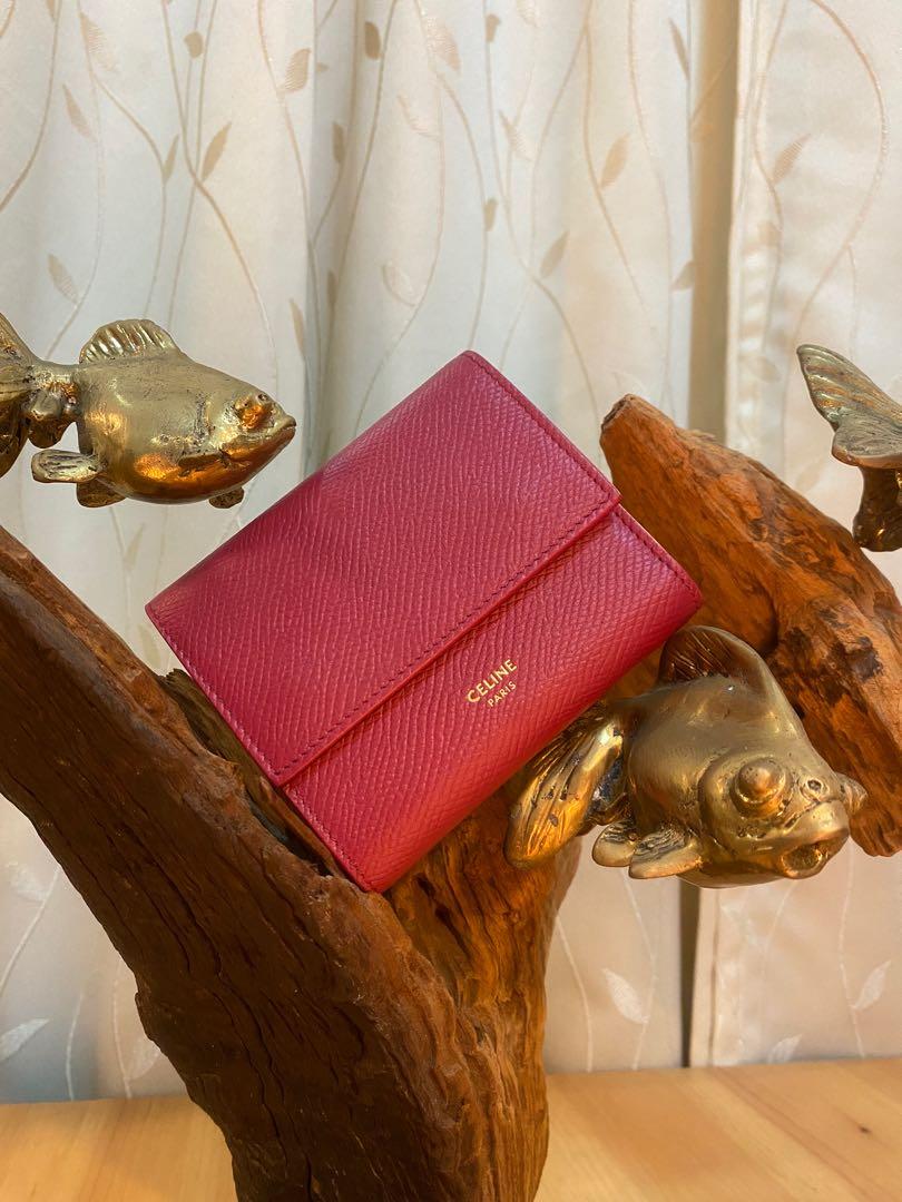 small trifold wallet celine