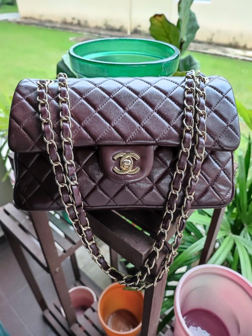 Chanel Burgundy Quilted Leather Medium Classic Double Flap Bag