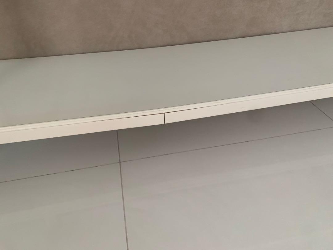 Console Table (Category: Tables & Sets) located in Singapore. Submitted by invictusin (Listing ID 1096296374, Image 2). Description: IKEA console table. Slight crack at the bottom but still in good working condition. Self collect .