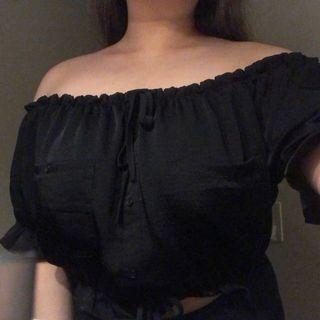 Off the shoulder crop top