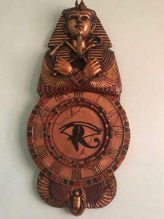 Egyptian Pharaoh King Tut Eye of Horus Huge Size Wall Clock