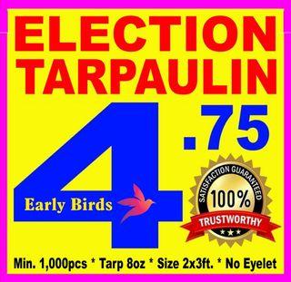 Election Tarpaulin Printing Vinyl Sticker Acrylic Shield Sneeze Guard Motorcycle Plate Signage Maker Acrylic Build Up Signage Panaflex Vehicle Wrap Sintraboard Floor Sticker Hologram Reflective Canvass Frosted Reflective