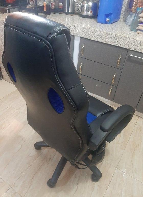 Ergolux Trooper Gaming Massage Chair Blue Furniture Home