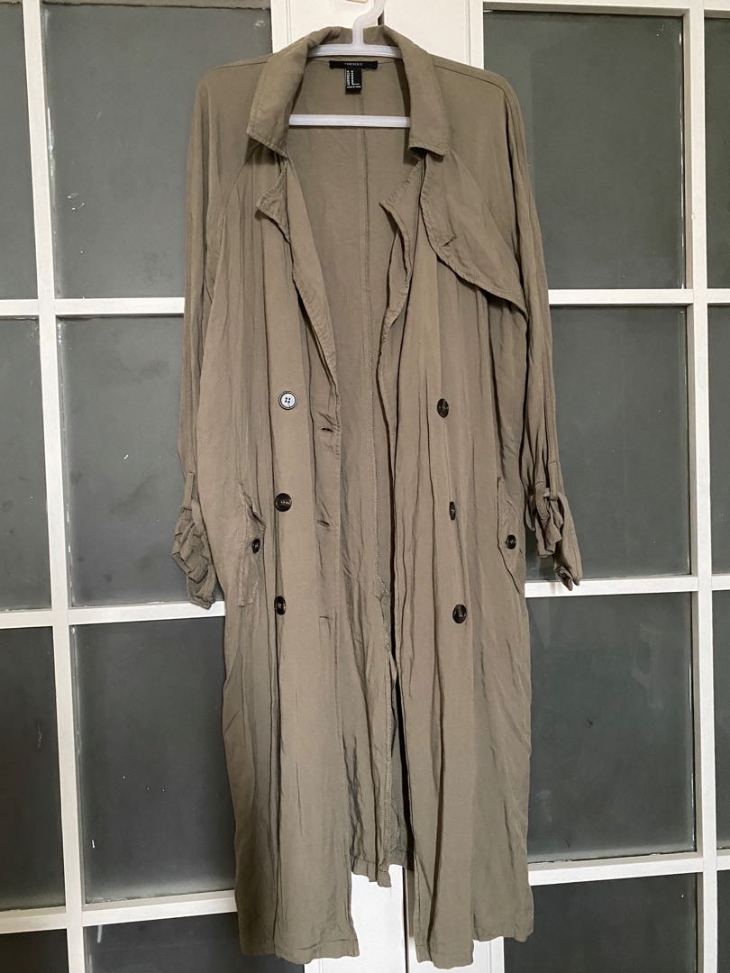 Forever 21 green coat online