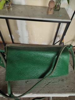 Green leather bag from Korea