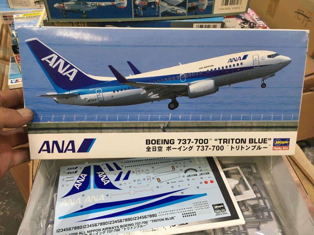 Hasegawa 1/200 Boeing 737-700 Triton Blue ANA, 興趣及遊戲, 收藏品