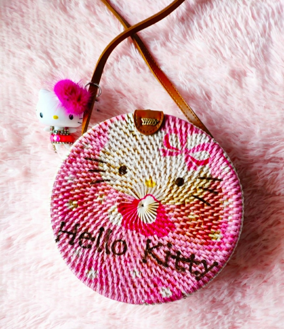 Authentic Hello Kitty Rattan Bag, Looking For on Carousell
