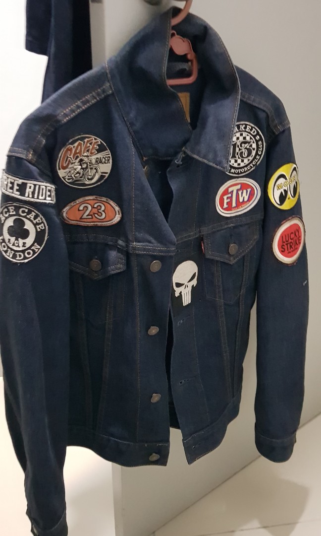 Levis patches denim jacket Men s Fashion Bottoms Jeans on Carousell