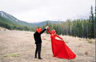 Maternity/Engagement/Photoshoot Long Train Red Gown Maternity/Engagement/Photoshoot Long Train Red Gown