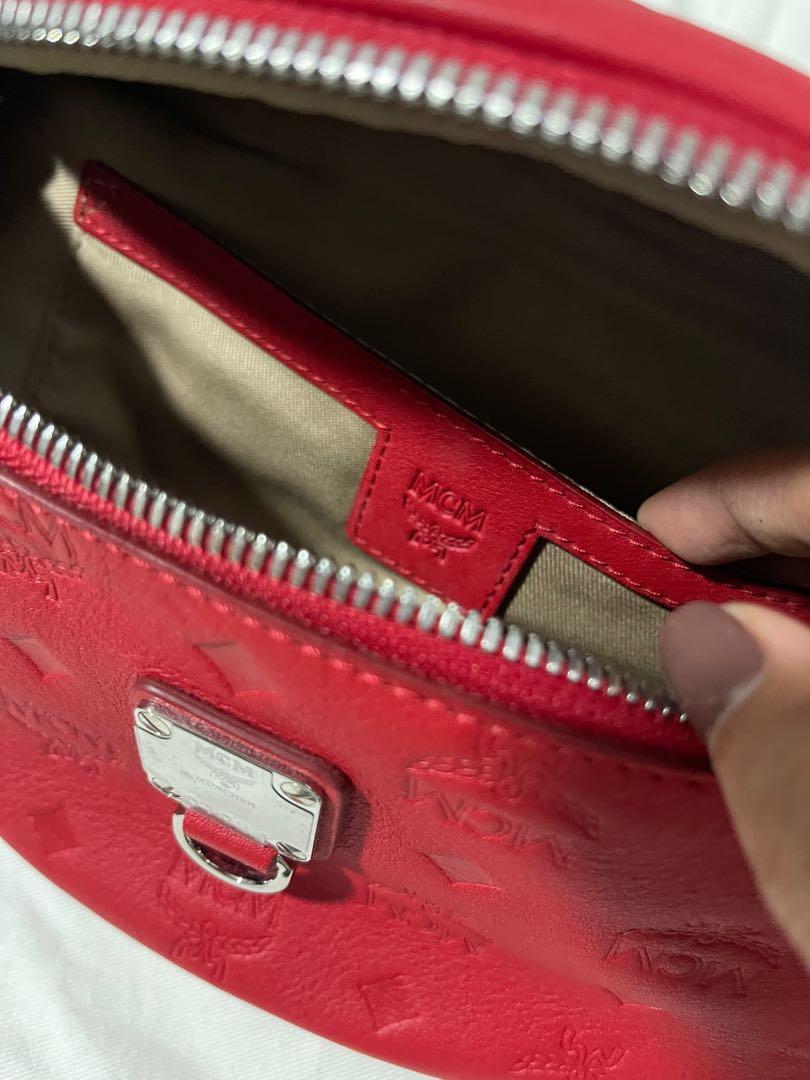 Red mcm on sale belt bag
