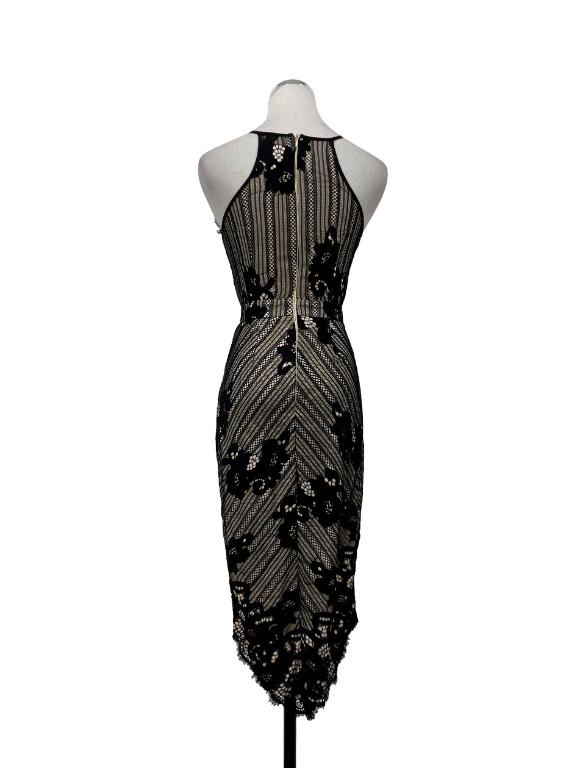 Missguided black lace overlay cut out halter dress, Women's Fashion, Dresses  & Sets, Dresses on Carousell