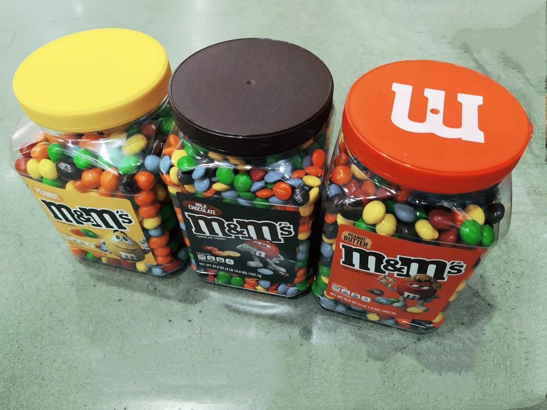 M&M's Chocolate Candy, Peanut Butter, 55 oz Jar