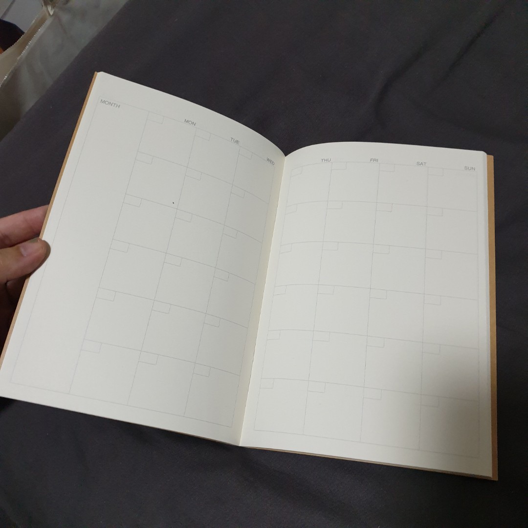 Muji Undated Calendar notebook, Hobbies & Toys, Stationary & Craft