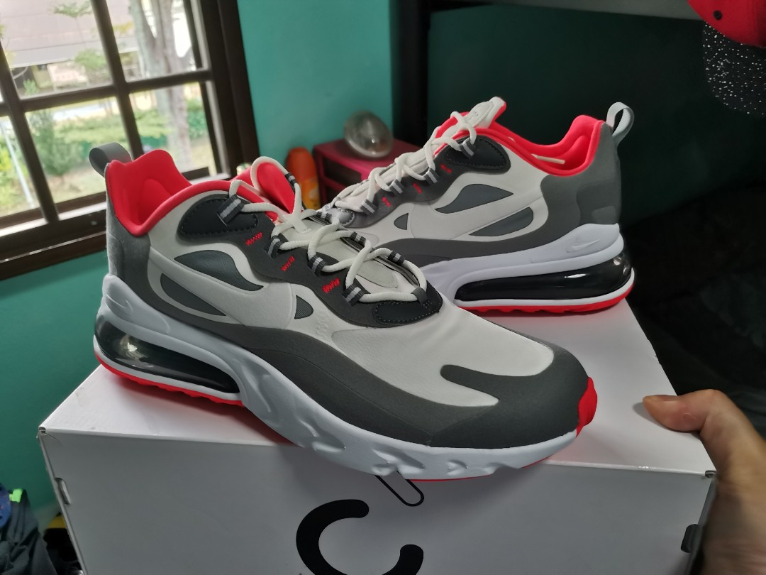 Clearance weekend Sale Nike air max react 270 Red Grey