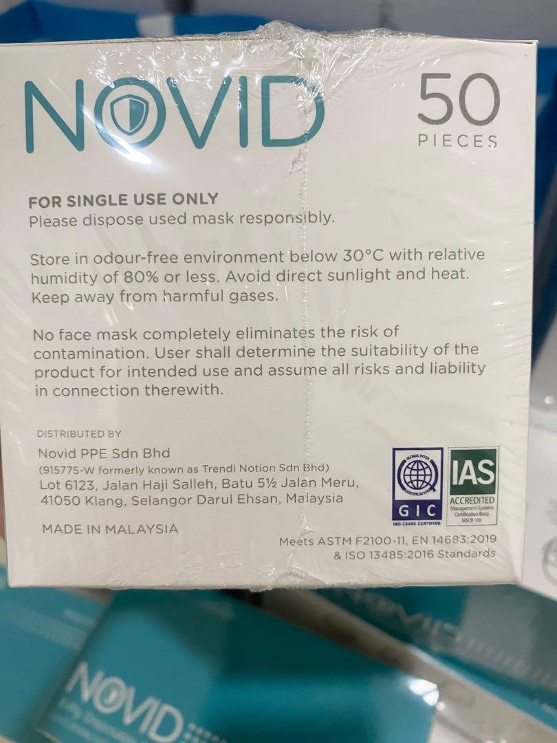 Novid 3-ply Surgical Face Mask, Health u0026 Beauty, Perfumes, Nail 