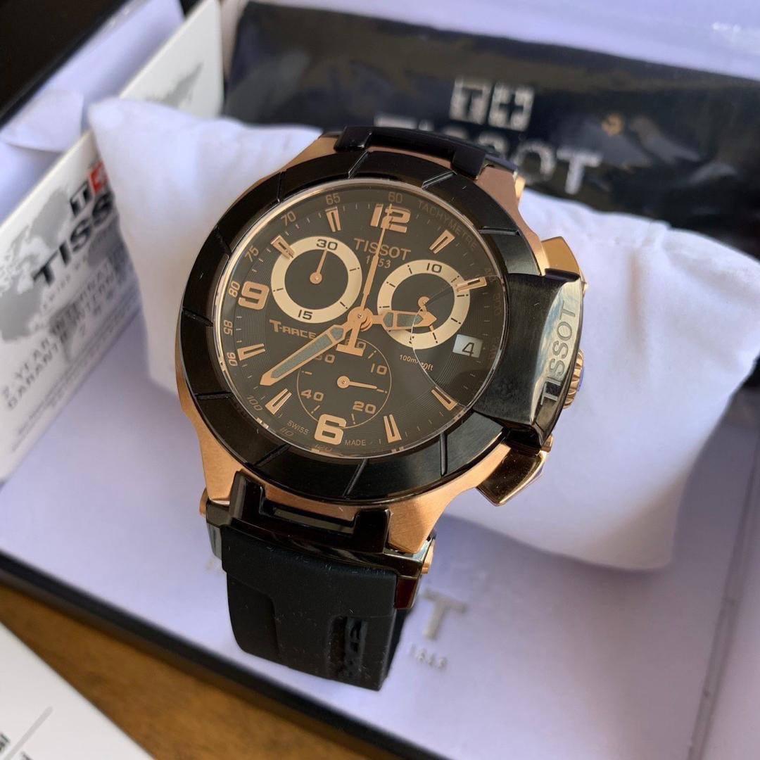 ORIGINAL TISSOT T048.417.27.057.06 MEN S T RACE CHRONOGRAPH ROSE