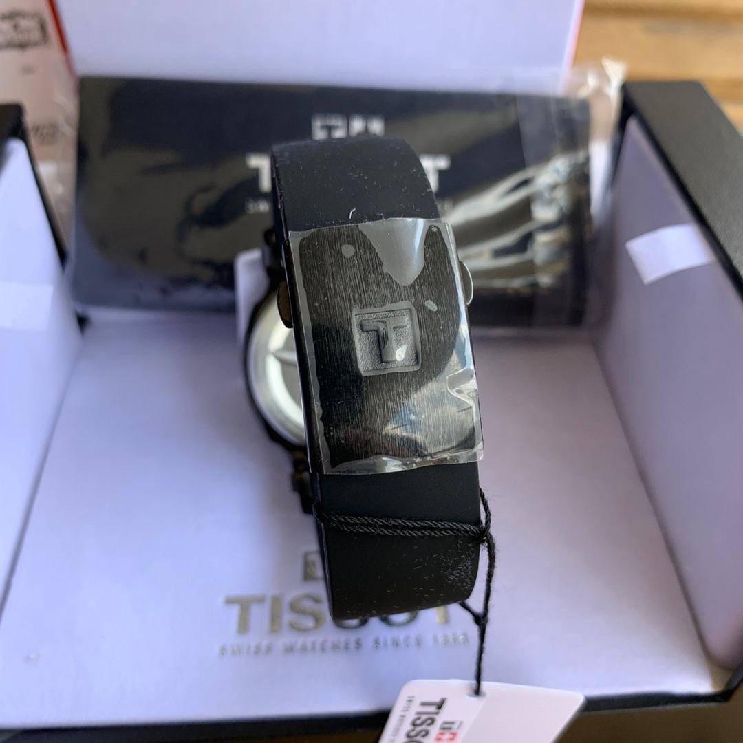 Tissot T Race Chronograph Automatic Black Dial Black Rubber Strap Watch for Men - T048.417.27.057.06