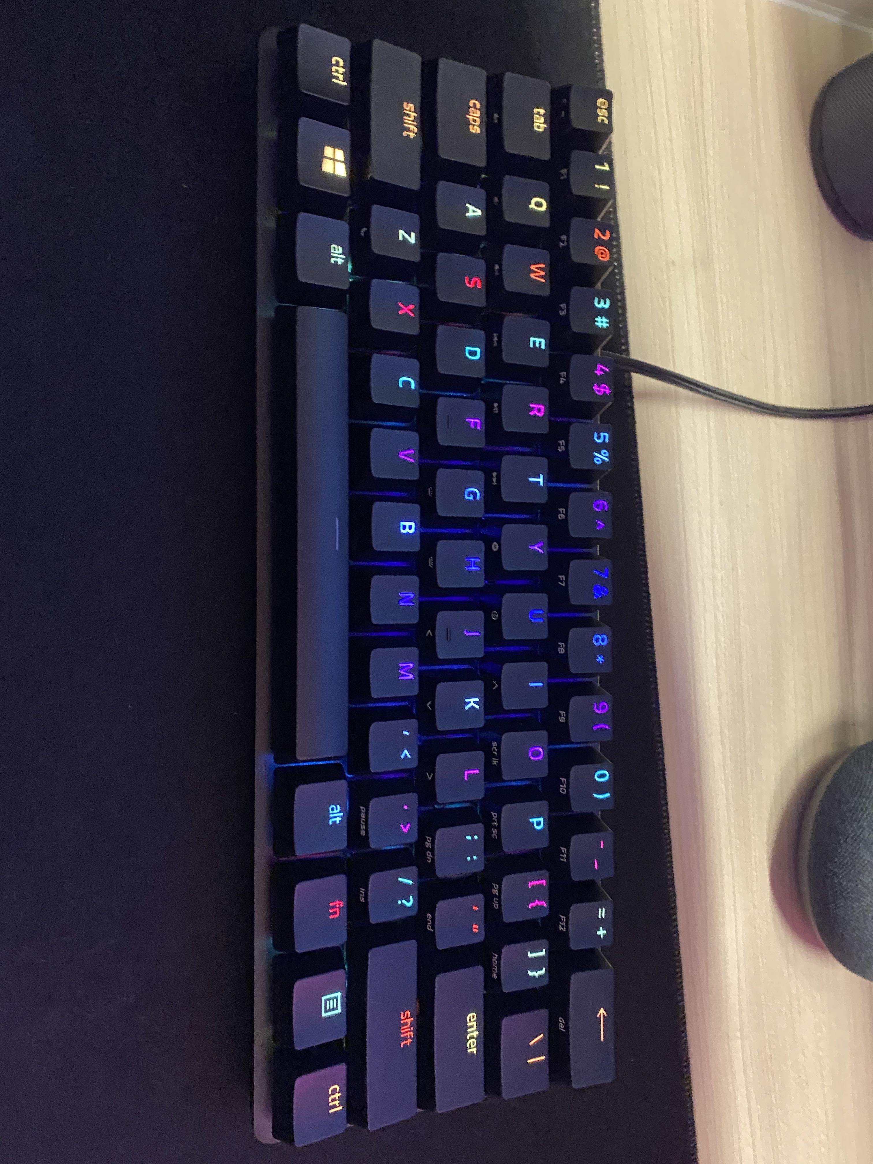 Razer huntsman mini w Pudding keycaps (60 keyboard), Computers & Tech