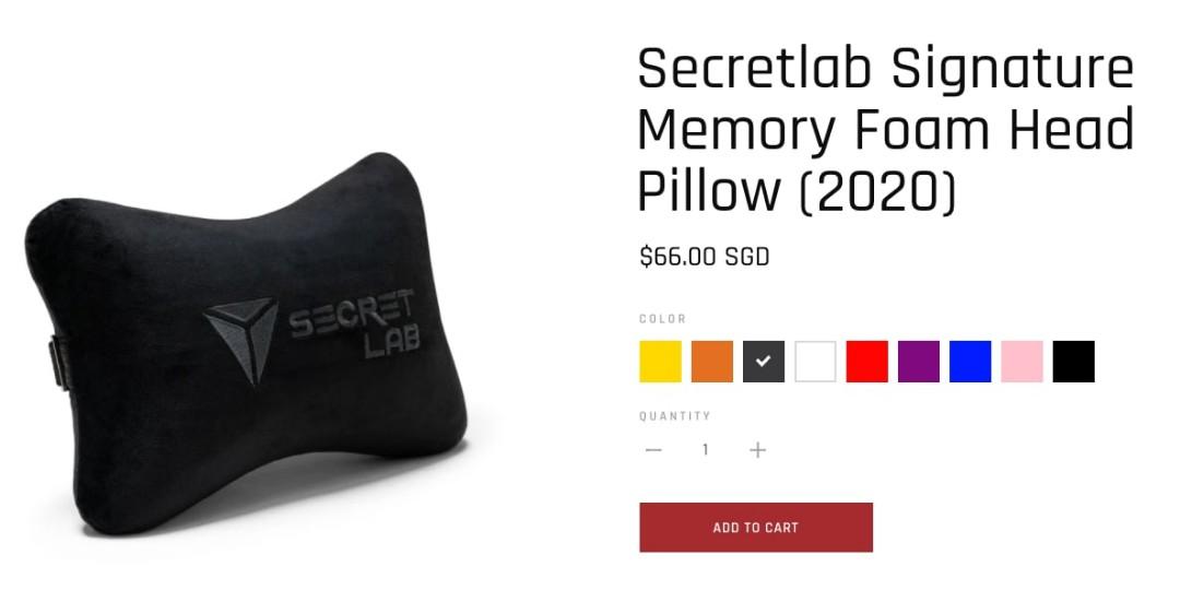 Secretlab Memory Foam Cushions, Furniture & Home Living, Furniture ...