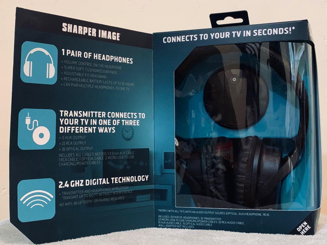 Sharper image wireless tv headphones setup outlet