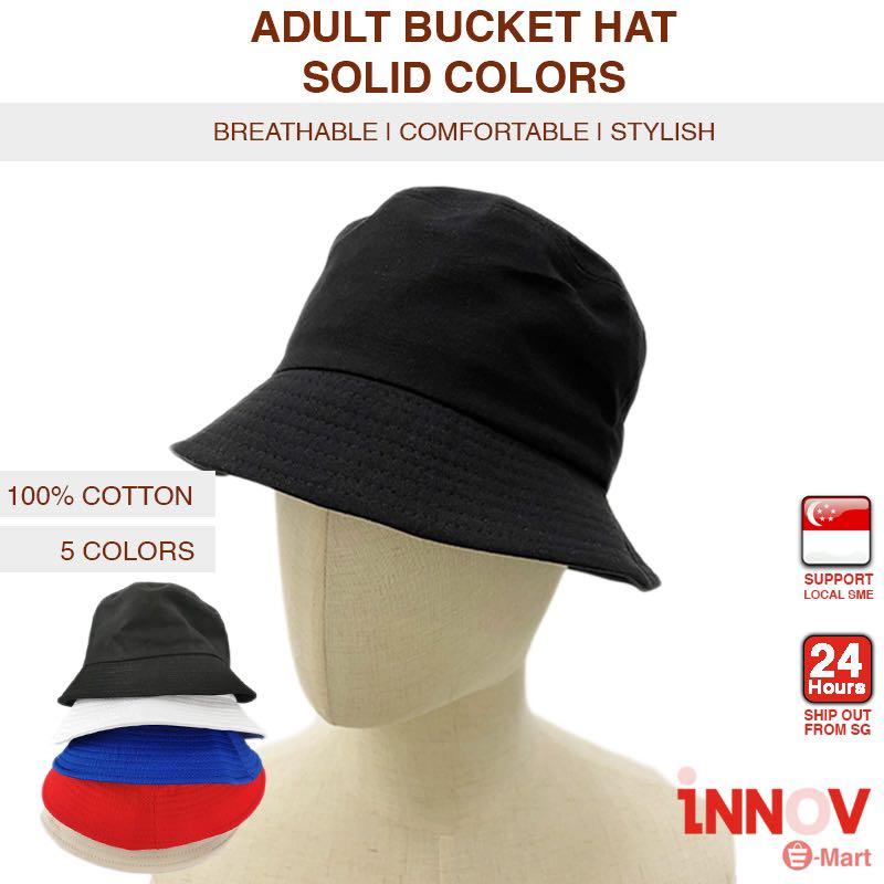 Solid Color for Men XL Big Head Bucket Hats 63CM for Women Summer Fisherman  Hat with Windproof Rope Panama Customized Logo