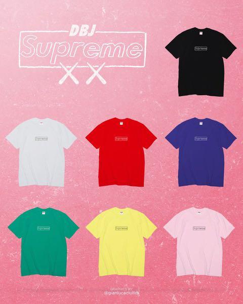 Supreme KAWS Chalk Logo Tee, Men's Fashion, Tops & Sets, Tshirts