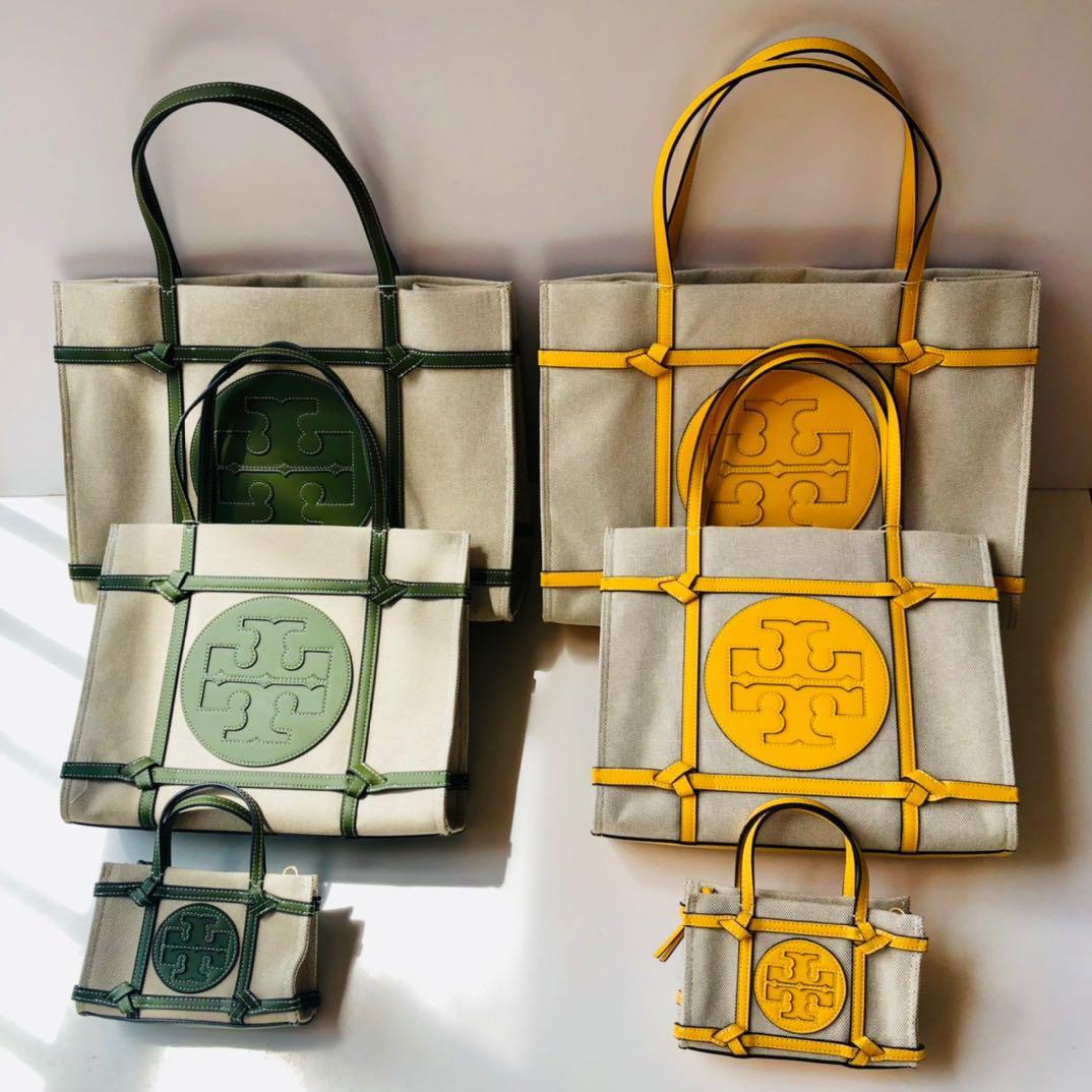 Tory burch ella best sale canvas quadrant tote
