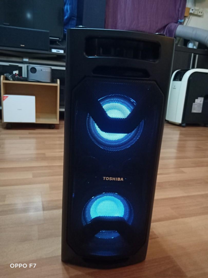 Toshiba 50W Portable Wireless Rechargeable Tower Speaker Black TY