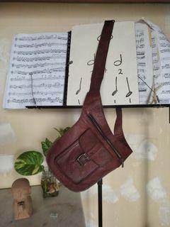 Vintage leather medical satchel from Morocco