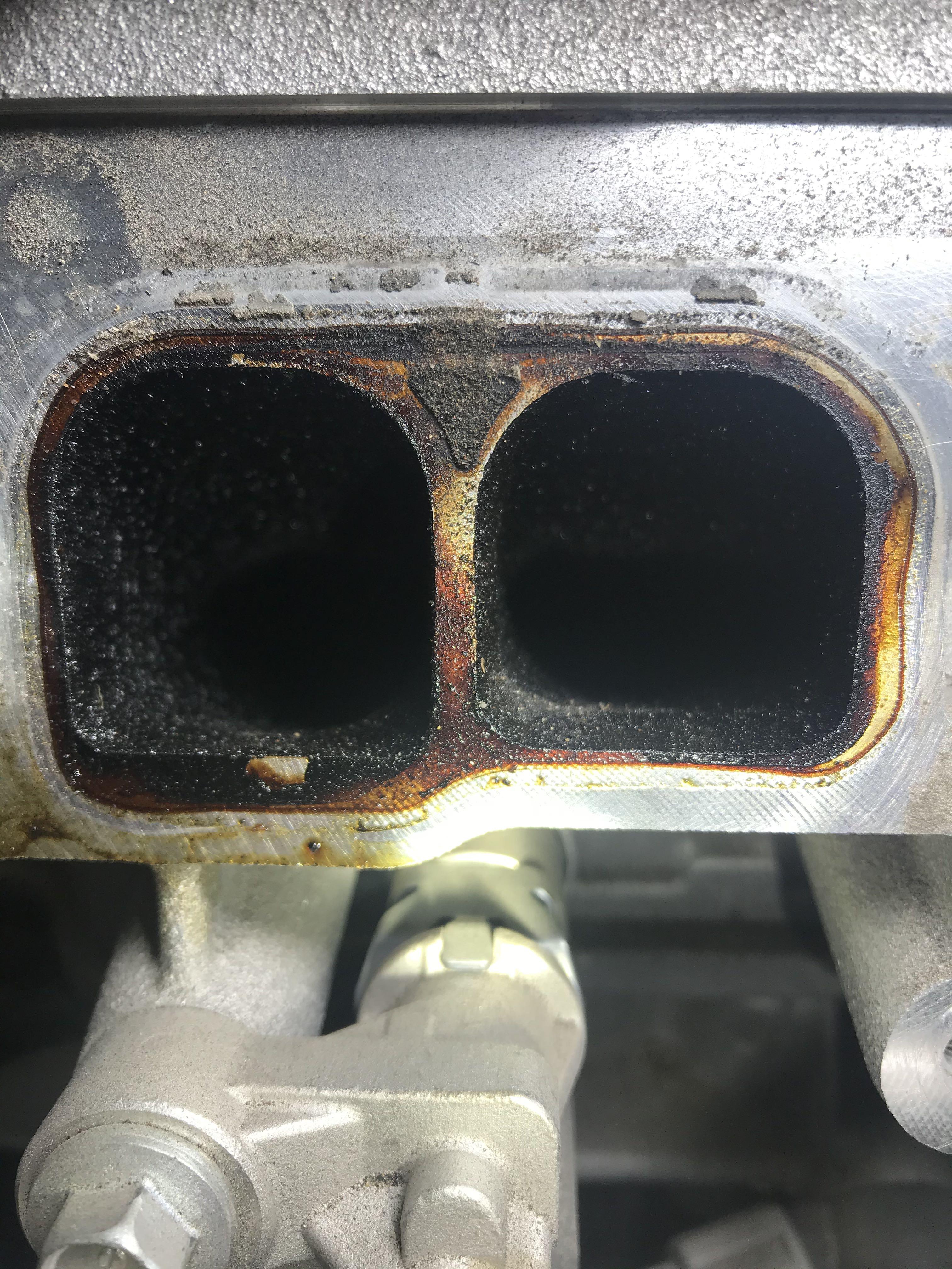 Walnut blasting to intake valve , cleaning of intake manifold and