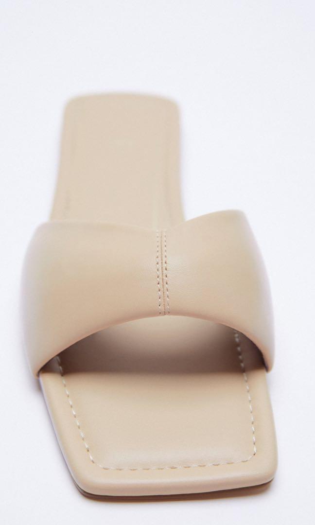 Zara Shoes Zara Padded Sandals Zara Padded Flat Leather Sandals