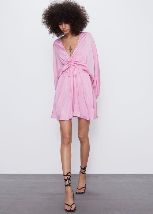 Zara Pink Long Sleeve Mini Dress, Women ...