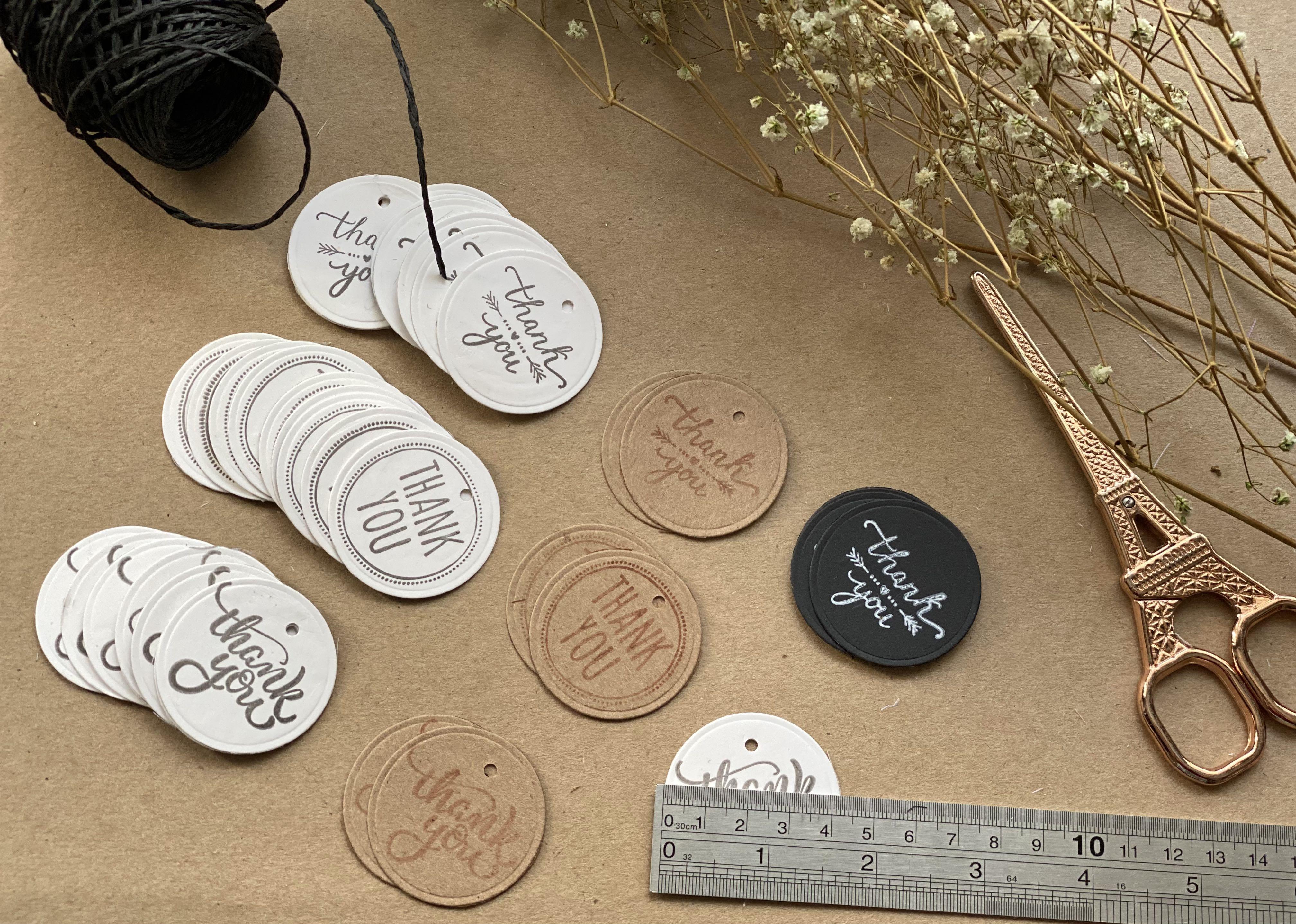 10 pieces Circle / Round Gift Card / Tags in 3 colors with ...