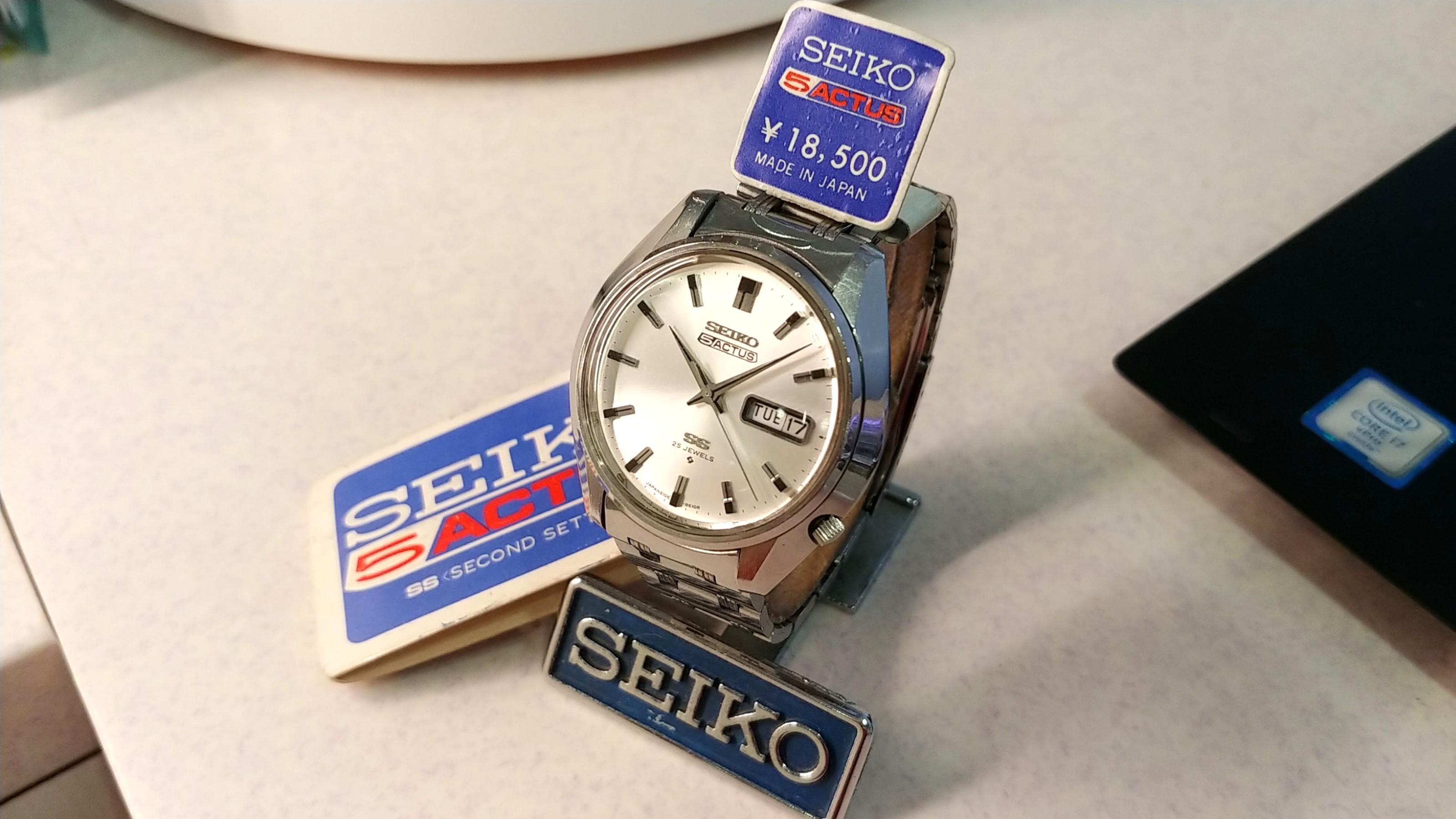 罕有特色大裝型号美品,69年,Seiko 5 ACTUS SS , 25石,自動上鍊,型號