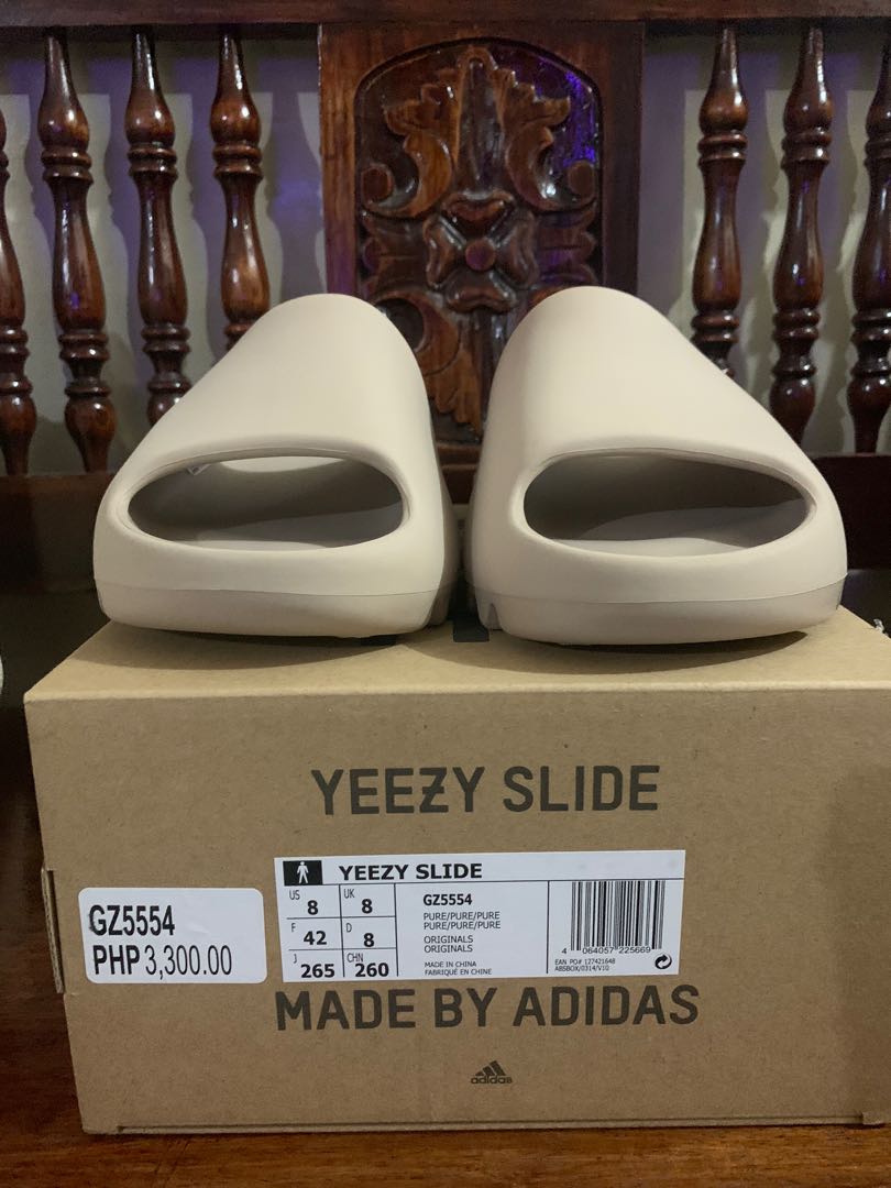 Adidas Yeezy Slides Pure size 8 US Men Men s Fashion Footwear