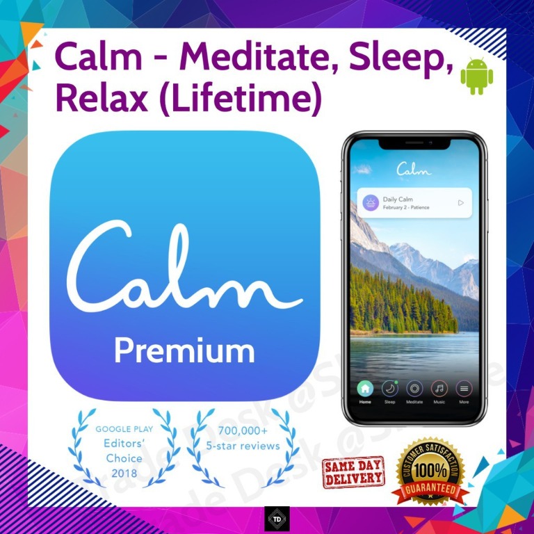 Android App Calm Premium Lifetime Meditate Sleep Relax